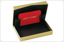 Gift card presented in open box