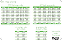 Gift Wrap Pricing