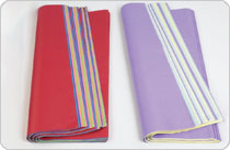 Red and purple striped notebooks